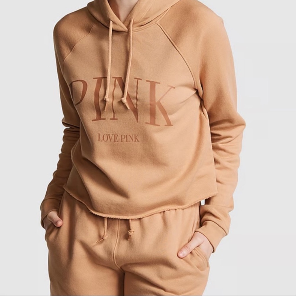 Pink Everyday Fleece Cropped Hoodie